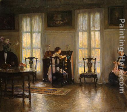 Mother and Mary painting - Edmund Charles Tarbell Mother and Mary art painting
